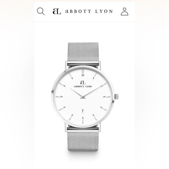 NWT Abbott Lyon silver chain Kensington 40 watch - Picture 1 of 5